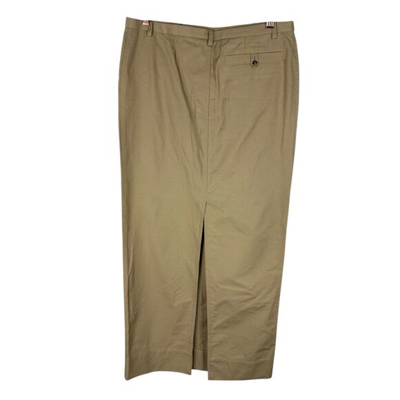 LPA Clara Maxi Skirt Cotton Utility Chic Modern Casual Minimalist Khaki Size S - Picture 7 of 10